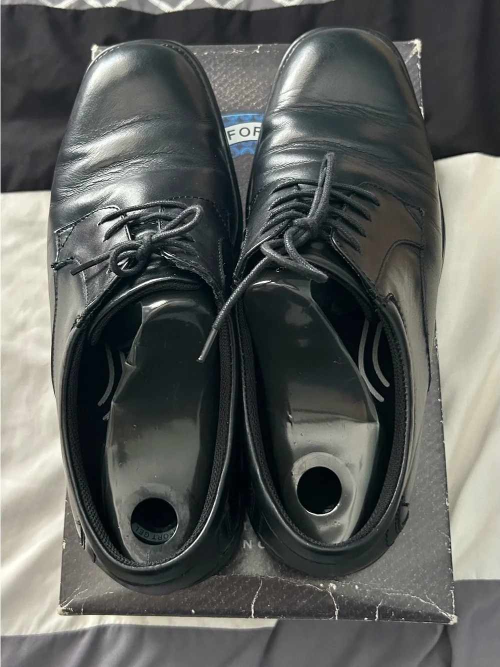 Nunn Bush Men's Black Leather Dress Shoes - Lace-Up Oxford Size 9,5